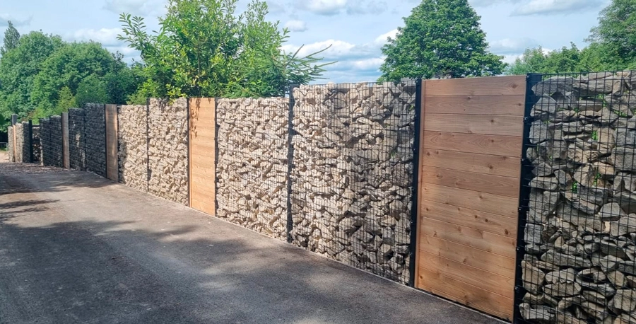 Gabion fencing system
