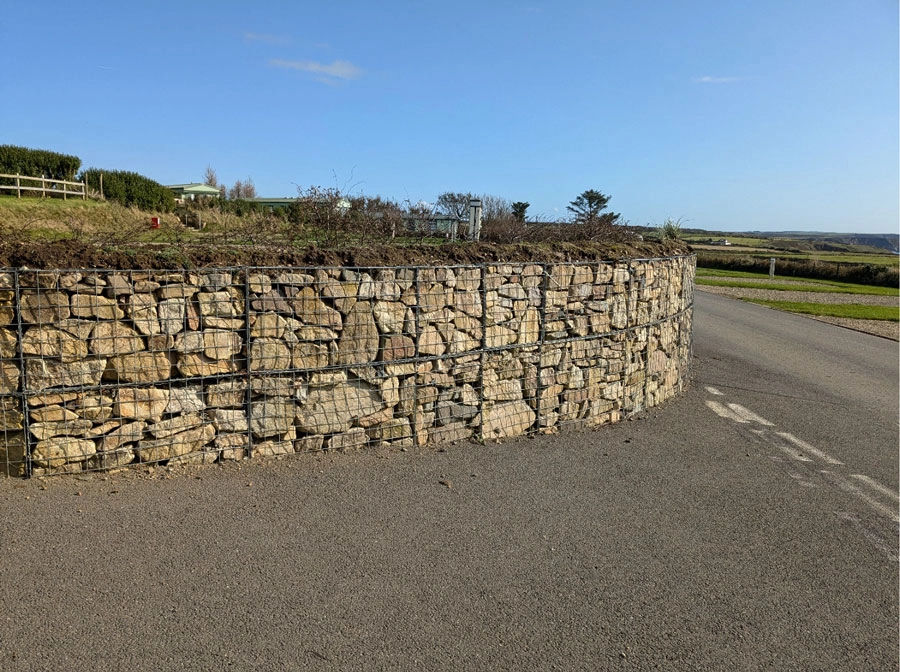 gabion roadside wall