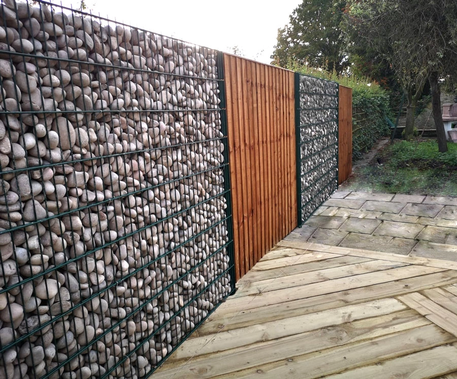 Green gabion Fence 1