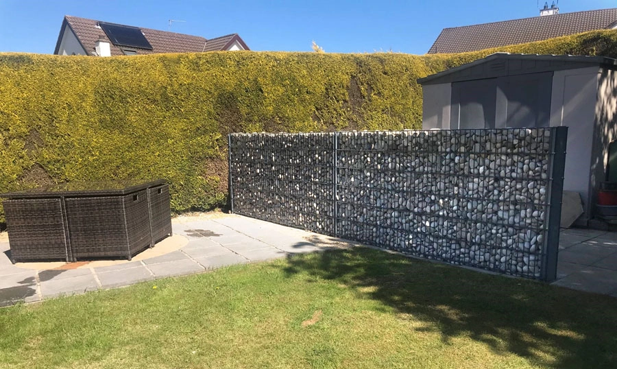 Green gabion fence 3