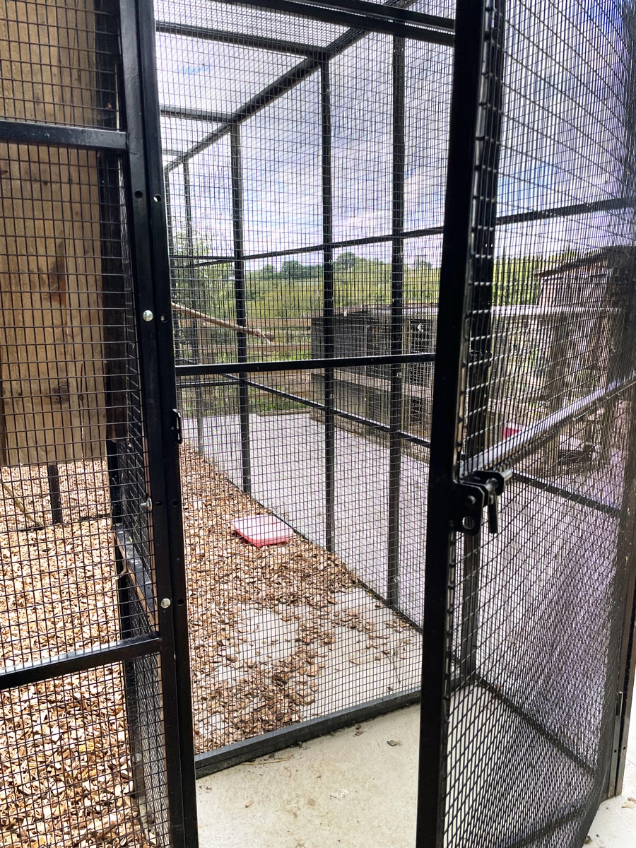 safety porch for animal cage