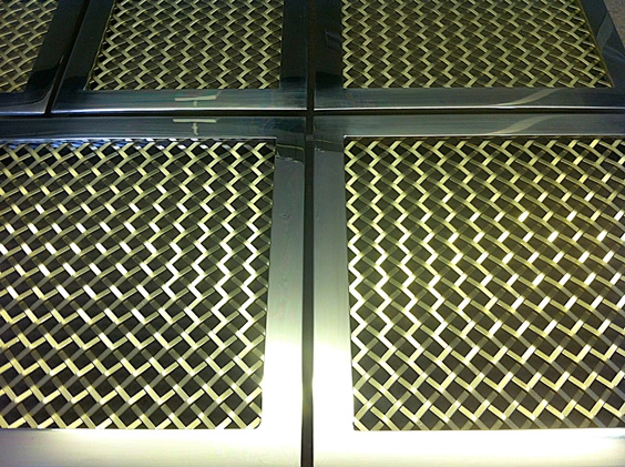 brass grilles framed