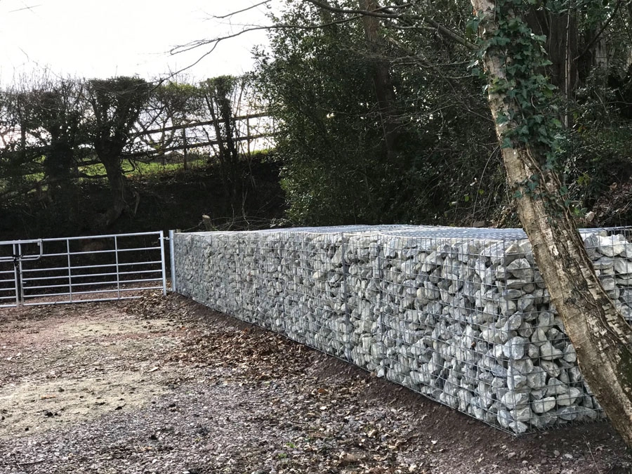 Kentish Ragstone Cladding Gabion Baskets filled with Kentish ragstone