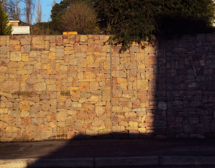 Granite infill gabion stone