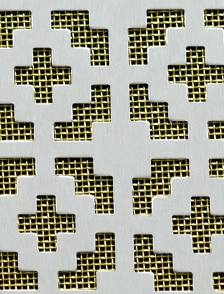Iden Silver anodised 1X.665m with brass backing mesh cut to size