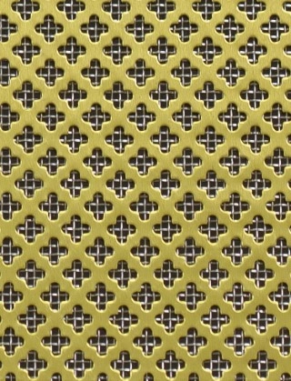 Fancy club brass 1X.665m with stainless backing mesh cut to size