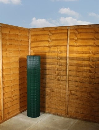 green pvc weldmesh 1/2 x 1/2 19G 4ft x 30m