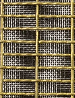 Crimped mesh 1X.665 25 X 8 BRASS2 SQUARESTAINLESS STEELmesh cut to size