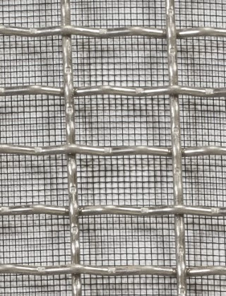 Crimped mesh 1X1 25 X 12.5 SS3042.5 SQUAREBLACKmesh cut to size