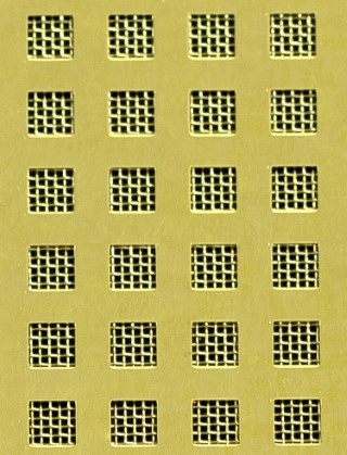 Chartham brass 1X.665m with brass backing mesh cut to size