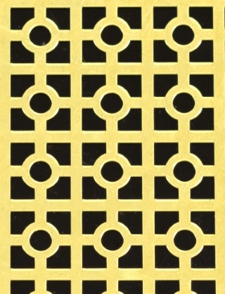 Moroccan brass 2 X 1m with no backing mesh
