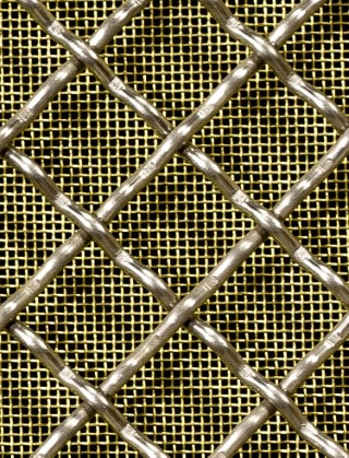 Crimped mesh 1X.665 18 X 18 SS3163 DIAMONDBRASSmesh cut to size