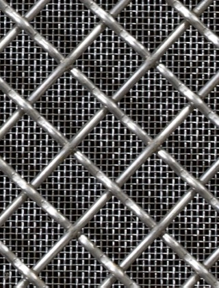 Crimped mesh 1X.665 12.5 X 12.5 SS3162.5 DIAMONDSTAINLESS STEELmesh cut to size