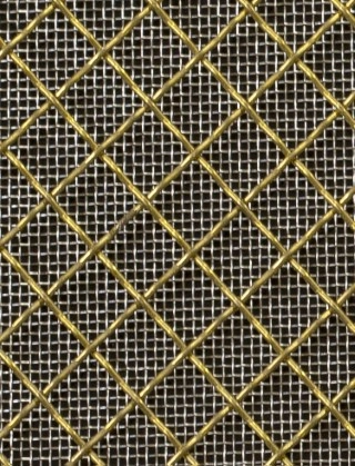 Crimped mesh 1X.665 10X10 BRASS1.2 DIAMONDSTAINLESS STEELmesh cut to size