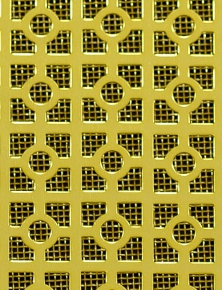 Moroccan Gold anodised 2 X 1m with brass backing mesh cut to size