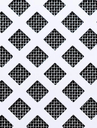 Lattice Silver anodised 2 X 1m with stainless backing mesh cut to size