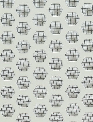 Honeycomb Silver anodised 2 X 1m with black backing mesh cut to size