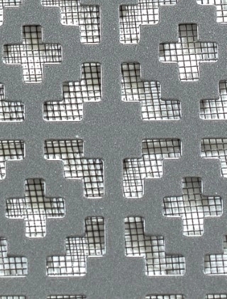 Iden pewter 2 X 1m with black backing mesh