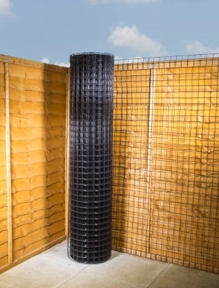 black pvc wire mesh 2 x 2 12G 6ft x 25m