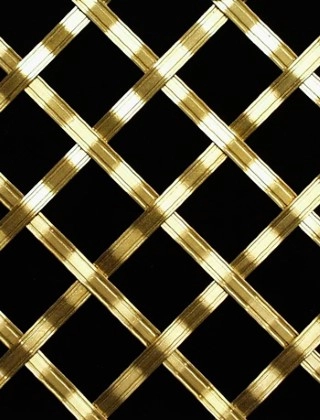 Hand Made Decorative 25mm ap6mm reededdiamondbrassnobacking