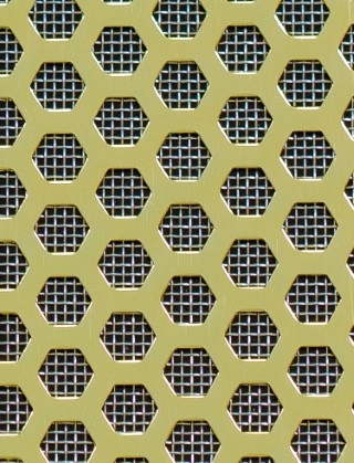 Honeycomb Gold anodised 2 X 1m with stainless backing mesh cut to size