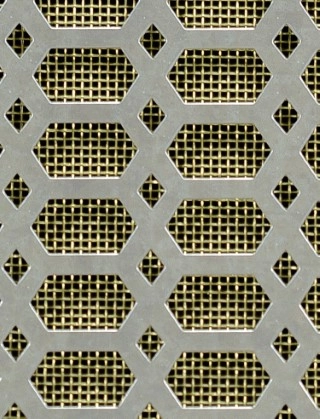 Slot & Diamond stainless 1X.665m with brass backing mesh cut to size