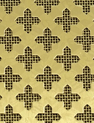 Small Cross brass 1X.665m with brass backing mesh