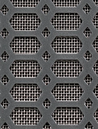 Slot & Diamond pewter 1X.665m with stainless backing mesh cut to size