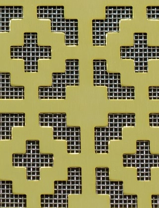 Iden Gold anodised 1X.665m with stainless backing mesh cut to size