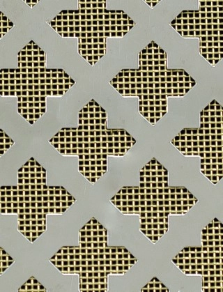 Uk Radiator Mesh Radiator Mesh, Fancy Cross Stainless 1X1M With Brass Backing Mesh Cut ...