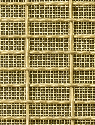 Crimped mesh 2 X 1 25 X 8 BRASS2 SQUAREBRASSmesh cut to size