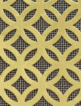 Inner Circle brass 1X.665m with stainless backing mesh cut to size