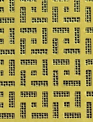 Maidstone brass 2 X 1m with brass backing mesh cut to size