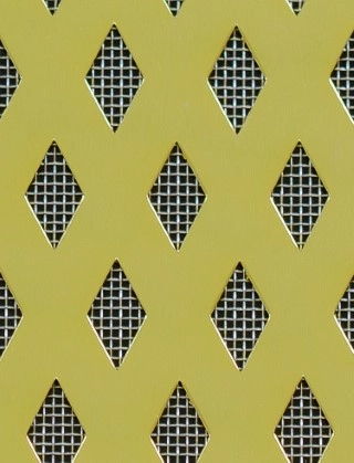 Small Diamond Gold anodised 2 X 1m with stainless backing mesh cut to size