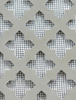 Fancy Cross stainless 2 X 1m with black backing mesh