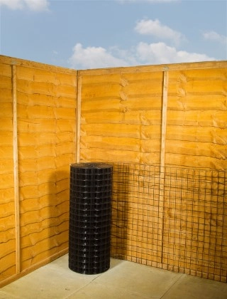 black pvc wire mesh 2 x 2 12G 3ft x 25m