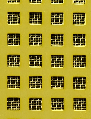 Chartham Gold anodised 2 X 1m with brass backing mesh cut to size