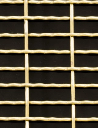 Crimped mesh 2 X 1 25 X 8 BRASS2 SQUARENOmesh