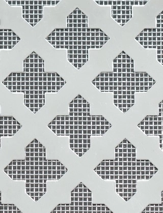 Fancy Cross stainless 1X1m with stainless backing mesh cut to size