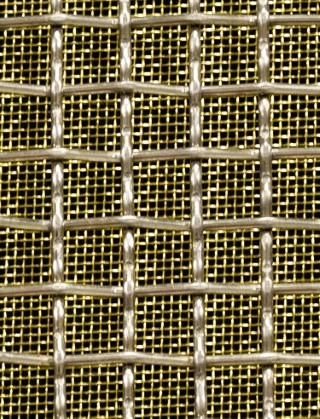 Crimped mesh 1X.665 10X10 SS3042.3 SQUAREBRASSmesh