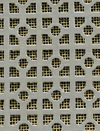 Moroccan stainless 1X1m with brass backing mesh