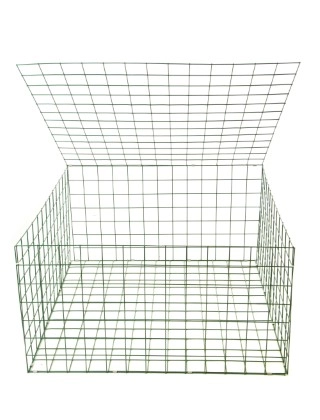 gabion basket Green PE 3mm 1m x 1m x 0.5m