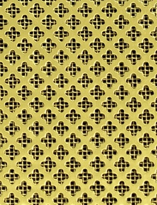 Fancy club brass 2 X 1m with brass backing mesh cut to size
