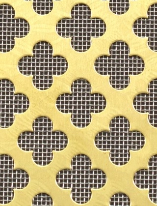 Large Club brass 1X.665m with stainless backing mesh cut to size