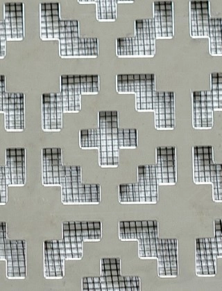 Iden stainless 2 X 1m with black backing mesh cut to size