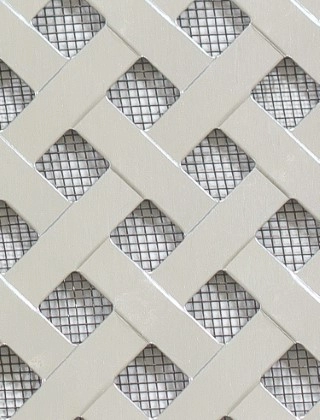 Rye Silver anodised 1X1m with black backing mesh cut to size