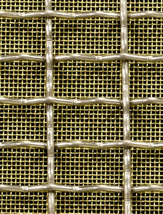 Crimped mesh 2 X 1 25 X 12.5 SS3042.5 SQUAREBRASSmesh cut to size