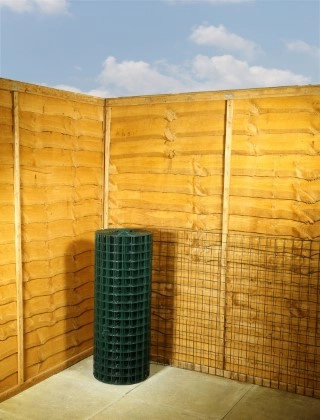 green pvc wire mesh 2 x 2 12G 3ft x 25m