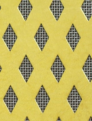Small Diamond brass 2 X 1m with stainless backing mesh cut to size