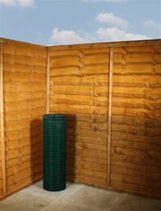 green pvc weldmesh 1 x 1/2 19G 3ft x 30m
